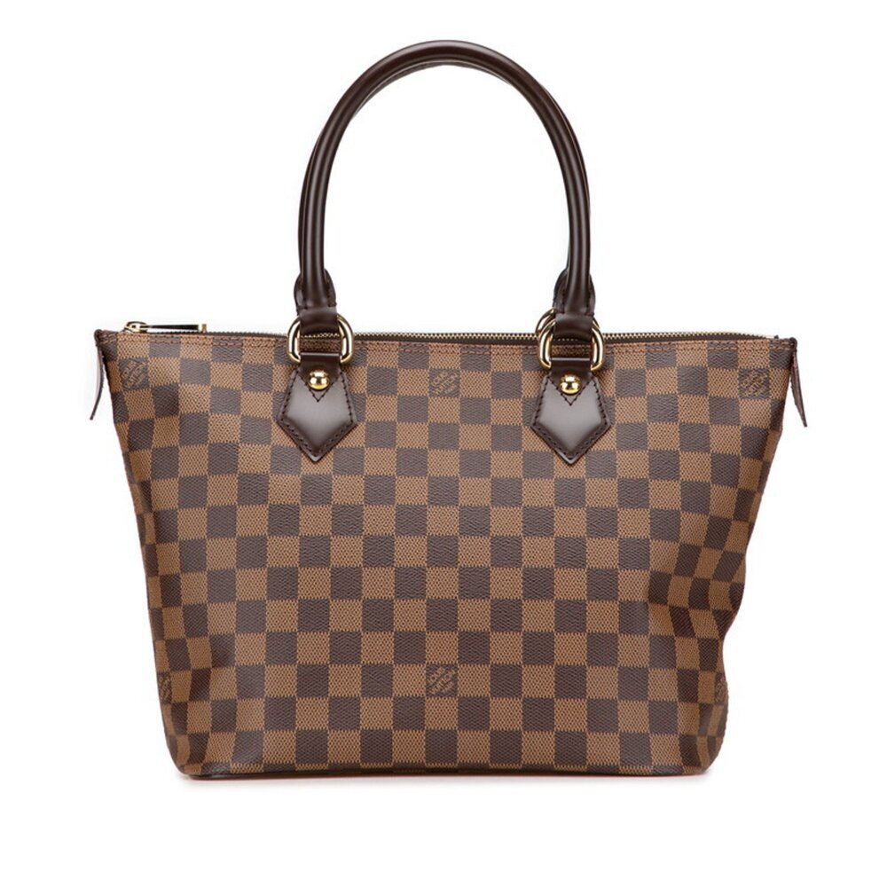 LOUIS VUITTON Brown Damier Leather Tote Bag